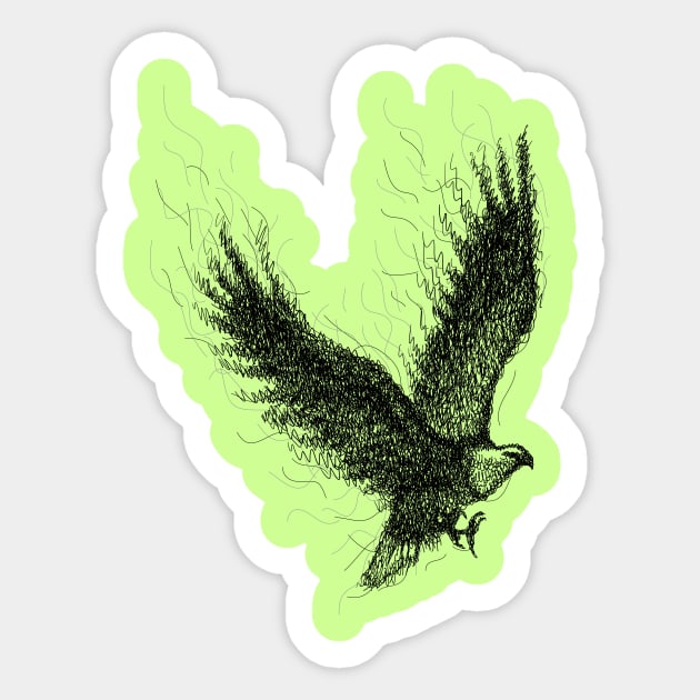 Flying Eagle Doodle Sticker by tsign703